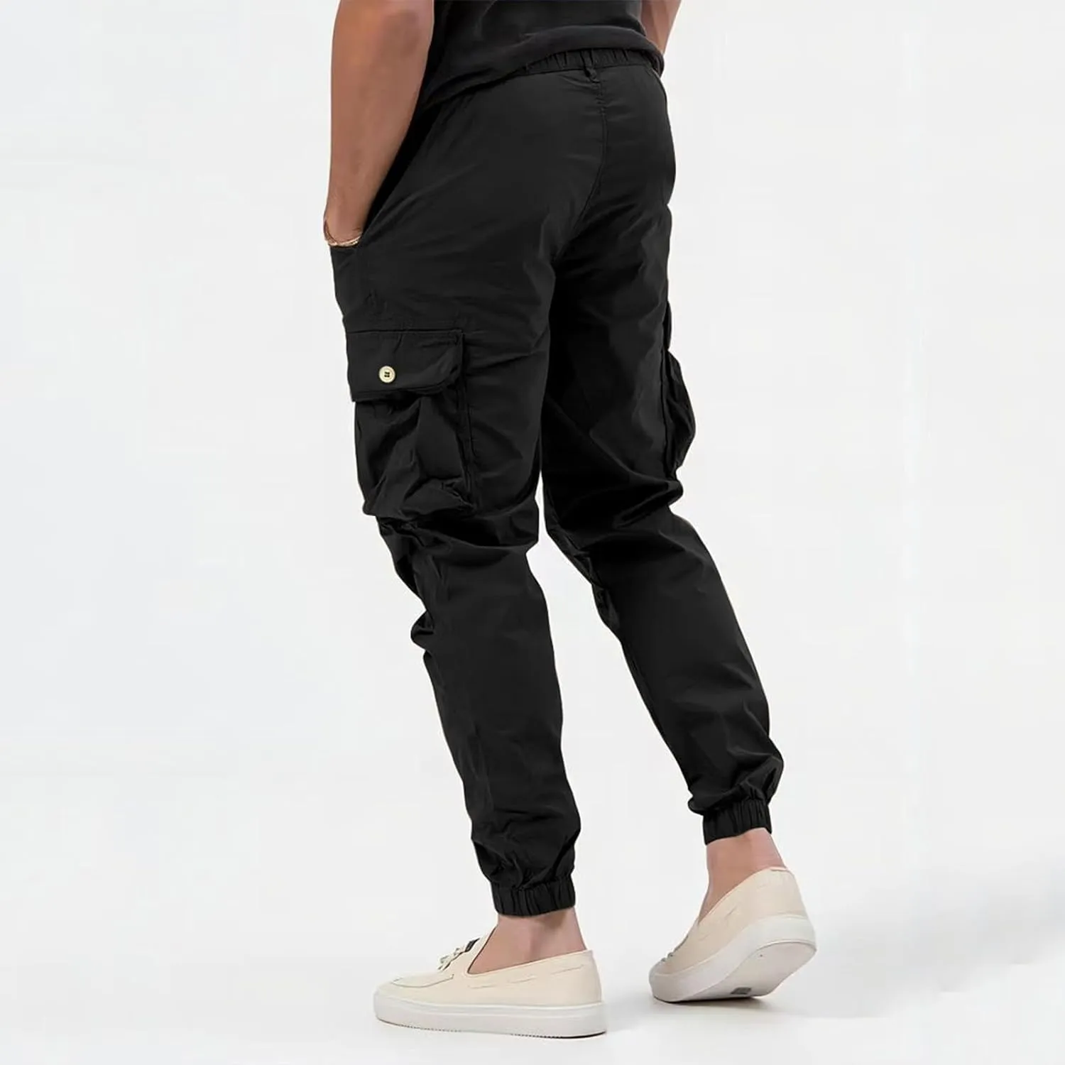 Baggy Jeans Men Winter High Street Fashion Leisure Loose Sports Running Solid Color Lace Up Pants Sweater Pants para