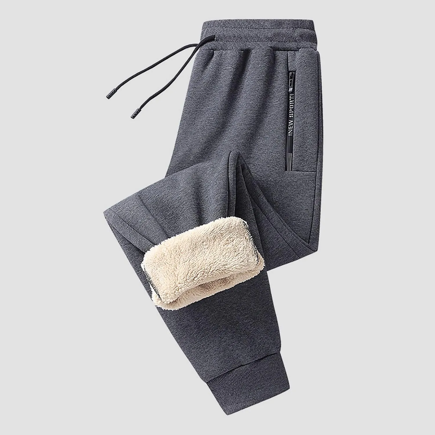 BIFUTON Fleece Lined Pants Men Big and Tall,Men's Sherpa Lined Athletic Sweatpants Winter Warm Track Pants Heavyweight Pants