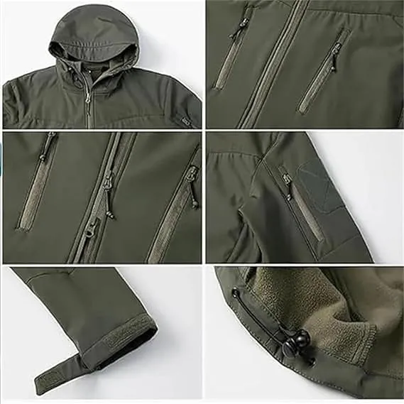 Blyo Waterproof Thermal Jacket Windproof Winter Ski Snow Jacket Hiking Outdoor Cold Weather Jackets Soft Shell Coat for Men