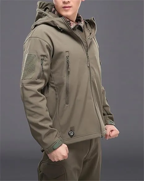 Blyo Waterproof Thermal Jacket Windproof Winter Ski Snow Jacket Hiking Outdoor Cold Weather Jackets Soft Shell Coat for Men