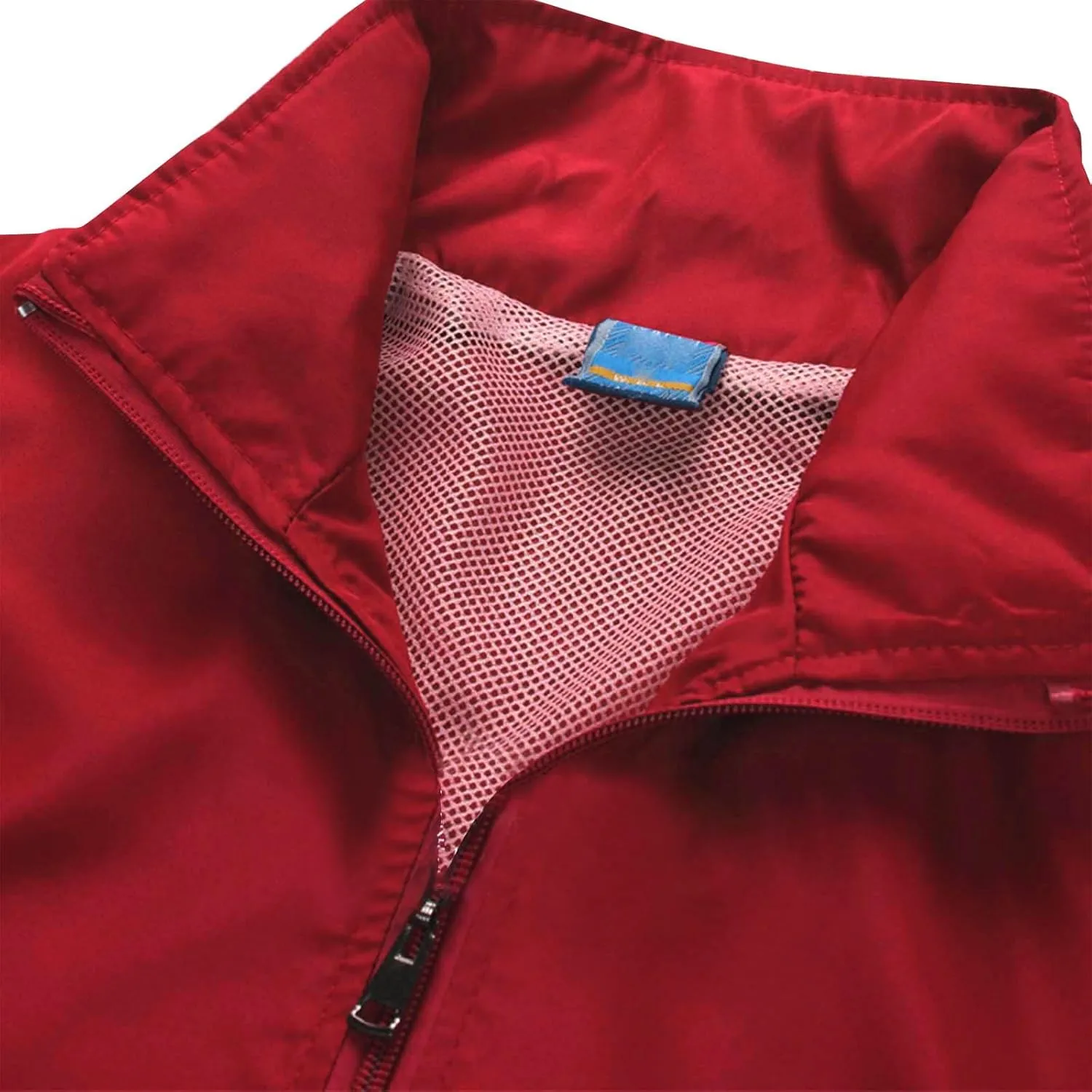 Cambkatl Men's Sports Coat, Full Zipper Stand Collar Long Sleeve Outwear Jacket with Mesh Liner & Pockets