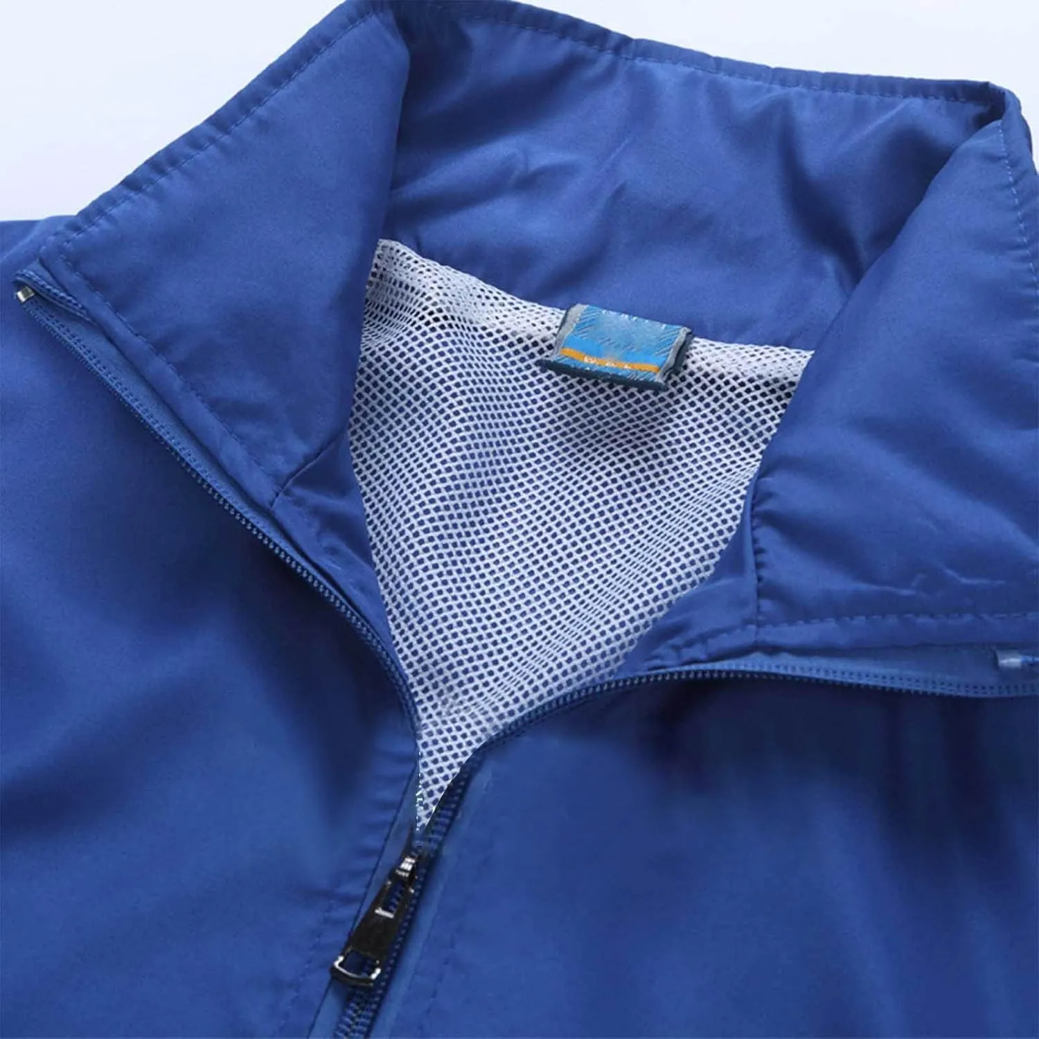 Cambkatl Men's Sports Coat, Full Zipper Stand Collar Long Sleeve Outwear Jacket with Mesh Liner & Pockets