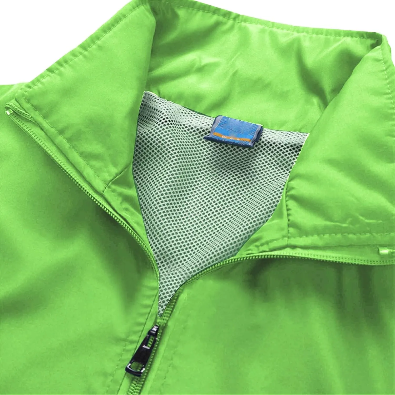 Cambkatl Men's Sports Coat, Full Zipper Stand Collar Long Sleeve Outwear Jacket with Mesh Liner & Pockets