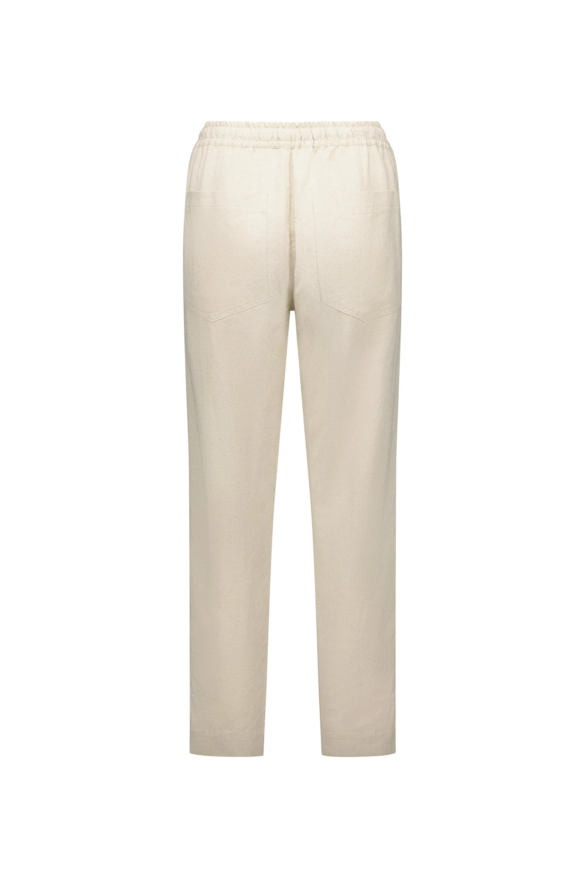 Checker Pant -Ecru/White