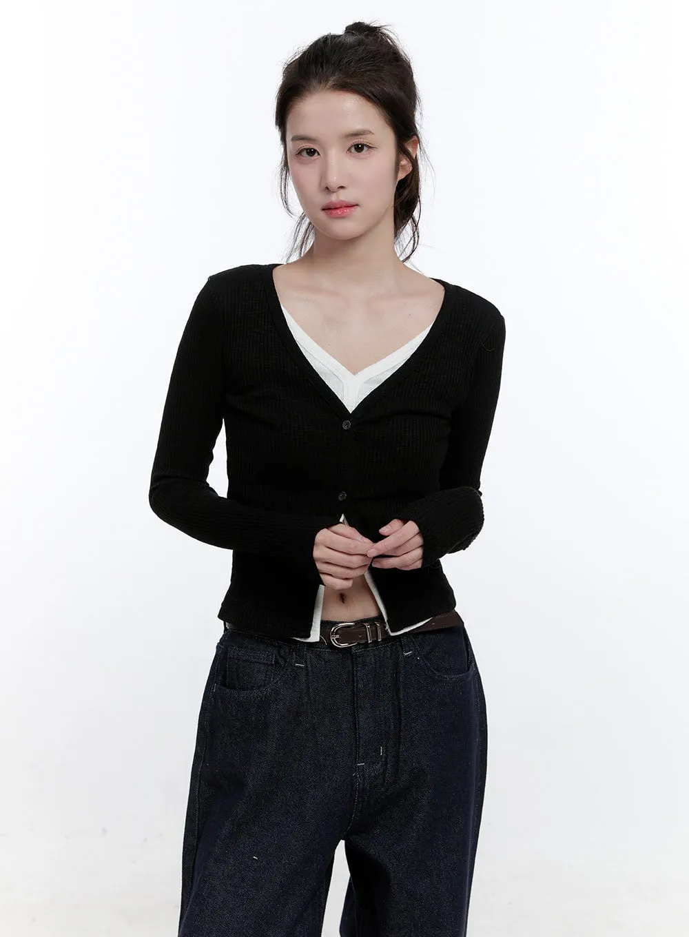 Color Block Layered Long Sleeve ON418
