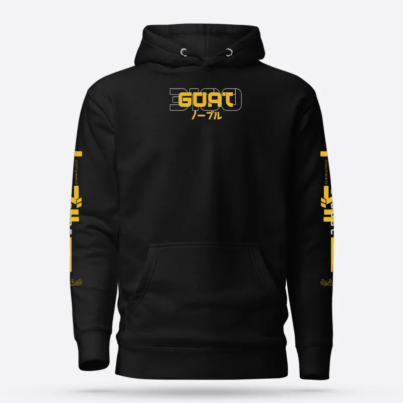 Cyber Shogun Pullover Premium Black Graphic Hoodie