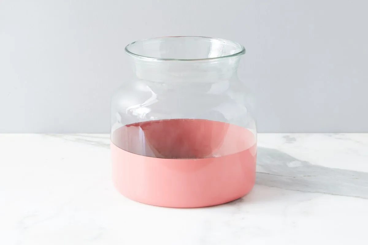 Glass Color Block Flower Vase