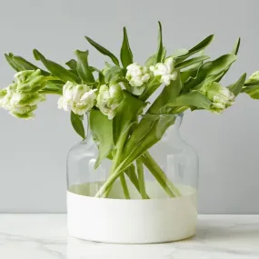 Glass Color Block Flower Vase