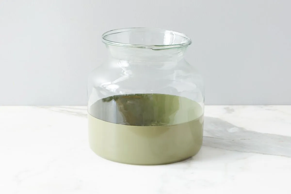 Glass Color Block Flower Vase