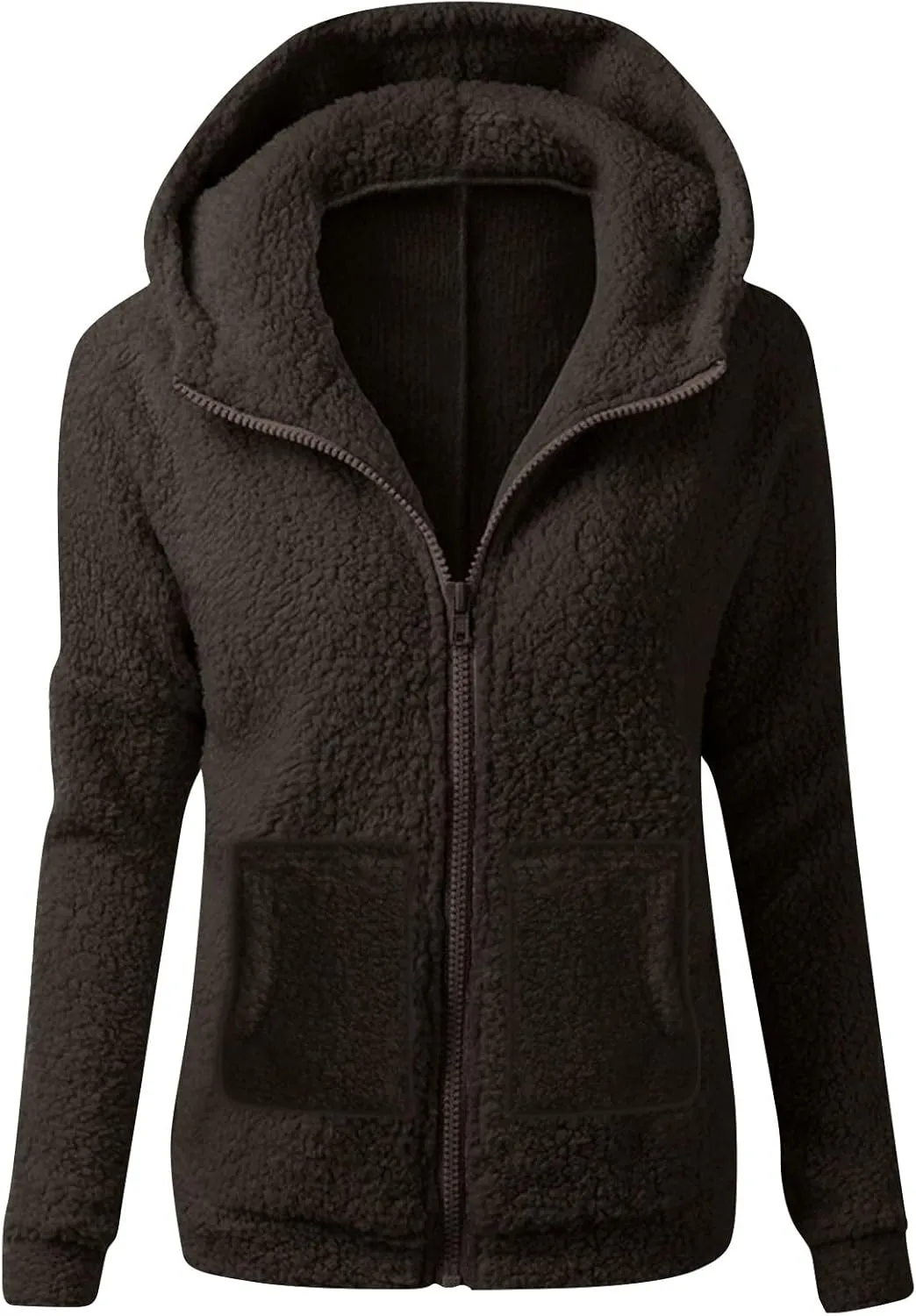 GOFULY Oversized Hoodie For Women Zip Up Casual Fall Winter Coats Plus Size Trendy Sharpa Fleece Jacket With Pocket Clothes