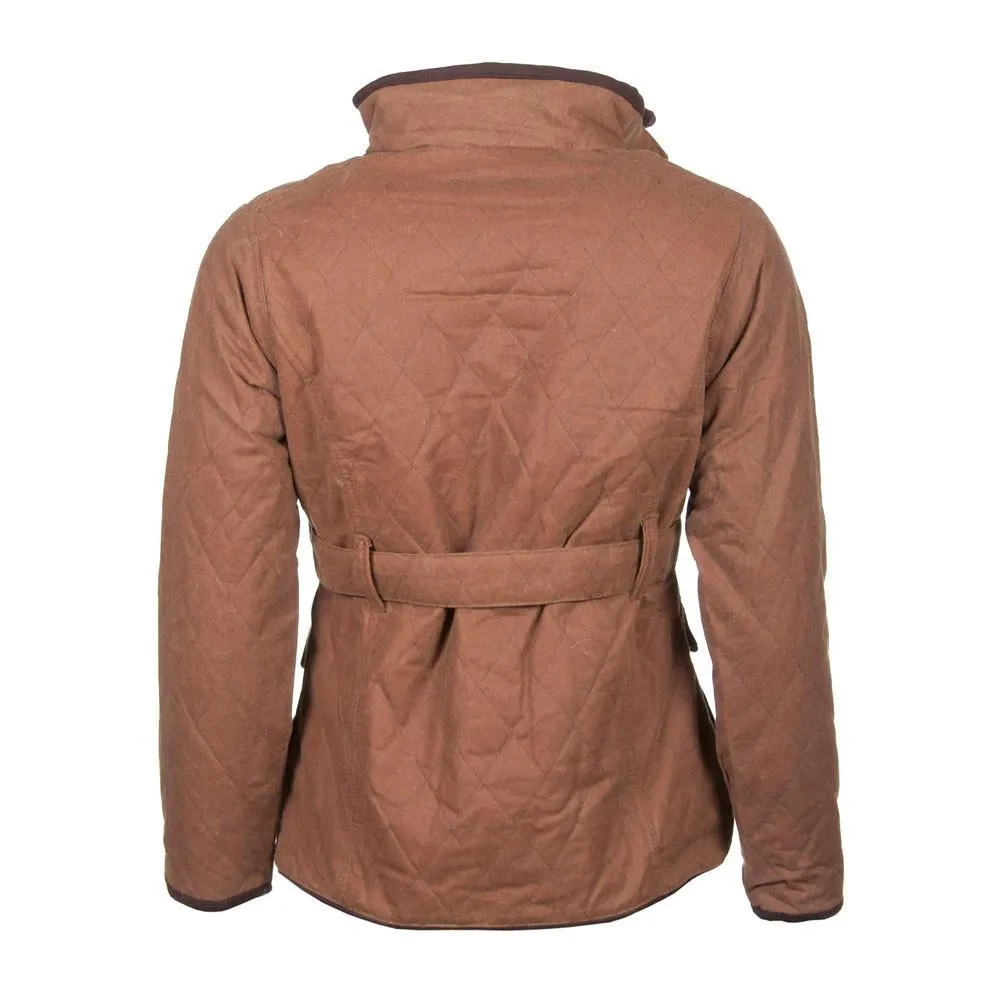 Ladies Rydale Belted Diamond Quilted Waxed Country Jacket