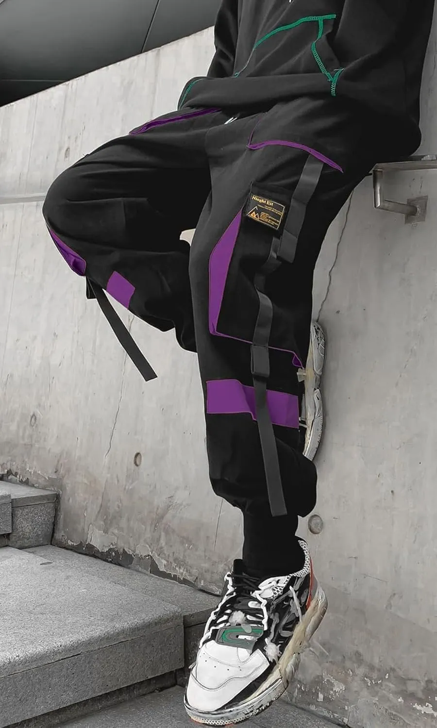 Men's Jogger Pants Techwear Hip Hop Harem Pants Streetwear Tactical Track Pants with Drawstring