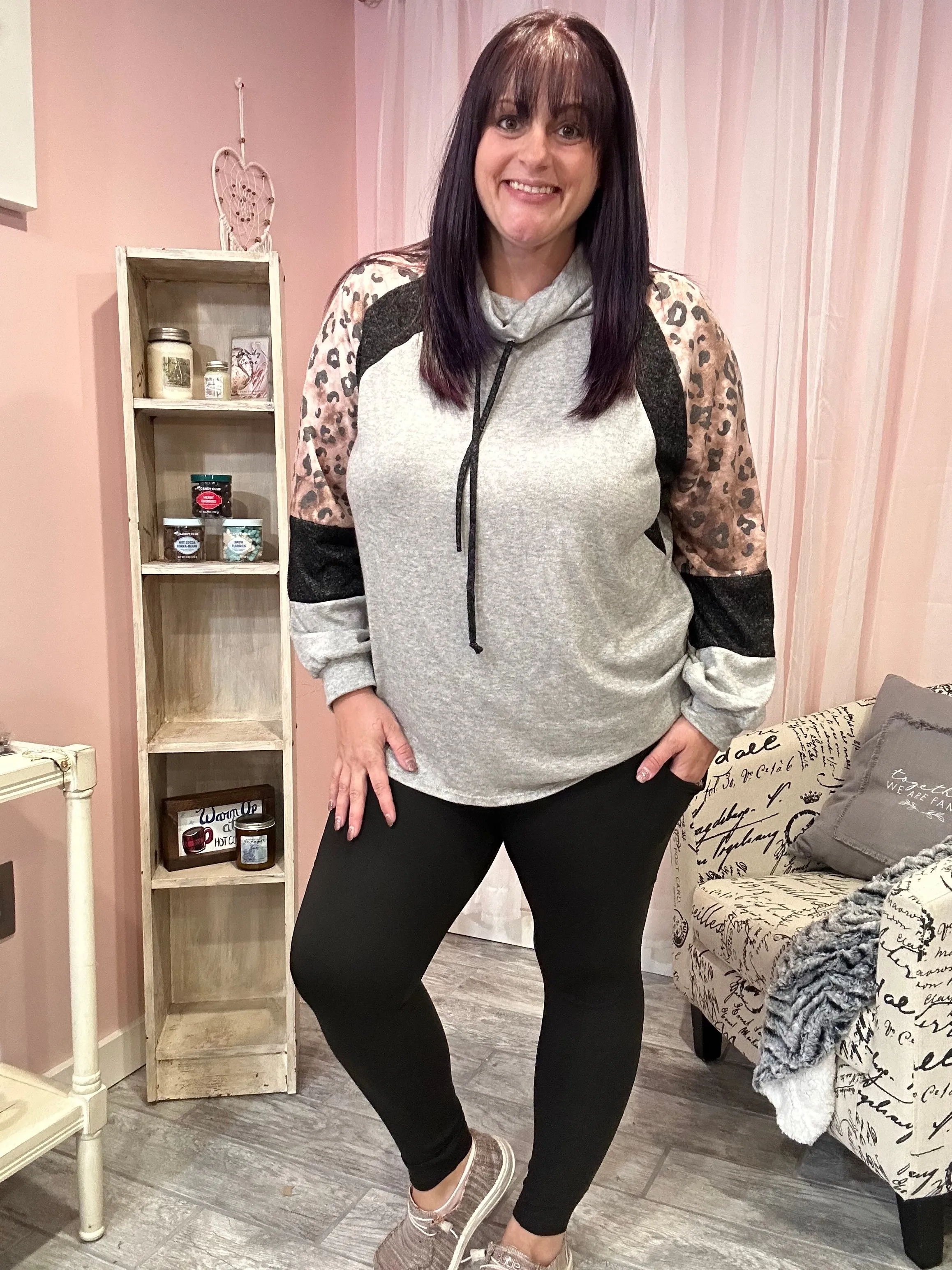 PREORDER Black Fleece Lined Leggings With OR Without Pockets