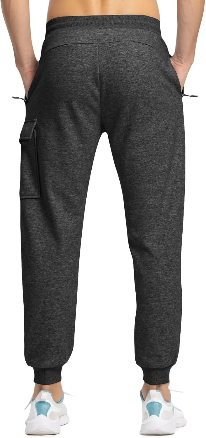 Rdruko Men's Fleece Jogger Pants Winter Thicken Sweatpants Warm Track Pants with Pockets