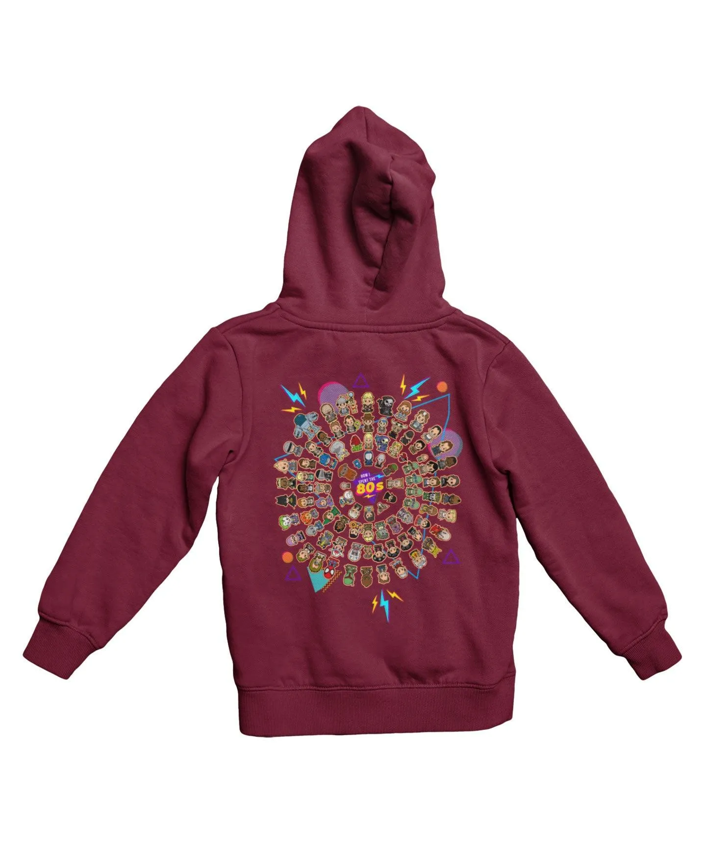 Top Notchy Circular How I Spent The 80s Back Printed Hoodie