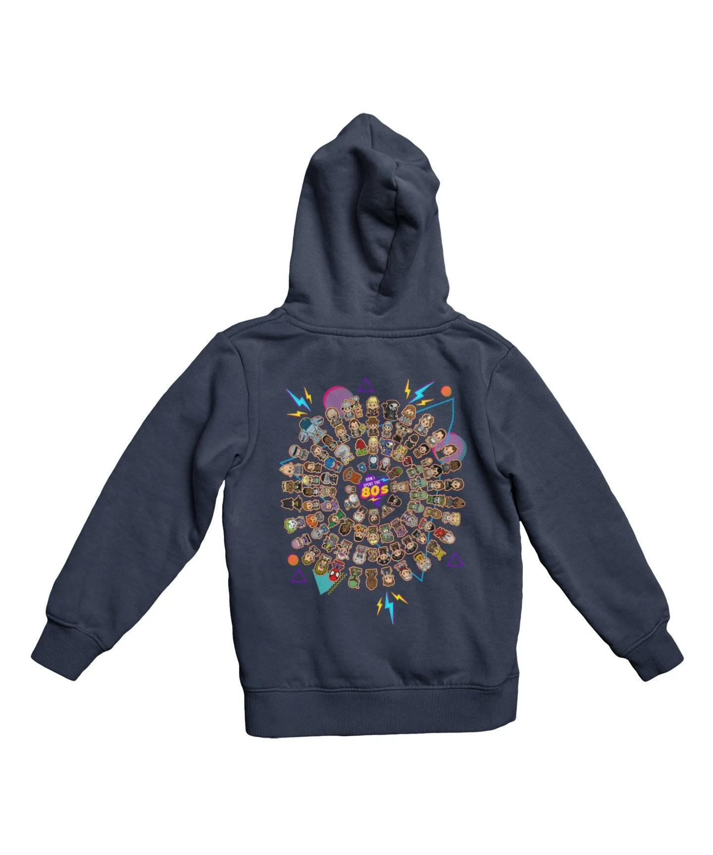Top Notchy Circular How I Spent The 80s Back Printed Hoodie