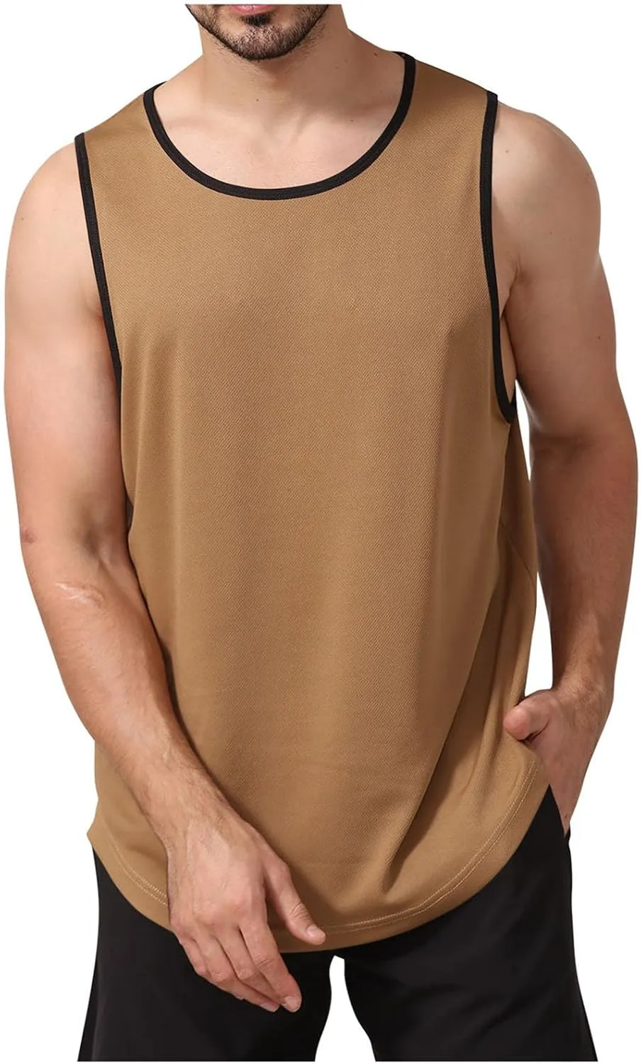 Uillui Mens Workout Tank Tops Quick Dry Running Shirts Sleeveless Mesh Muscle Gym Shirts Athletic Training Sports ​Tank Tops