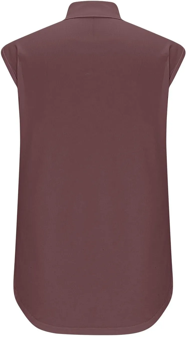 Womens Sleeveless Golf Shirts 1/4 Zip Collar Tennis Sports Tops Lightweight Quick Dry Mesh Athletic Workout Tank Tops