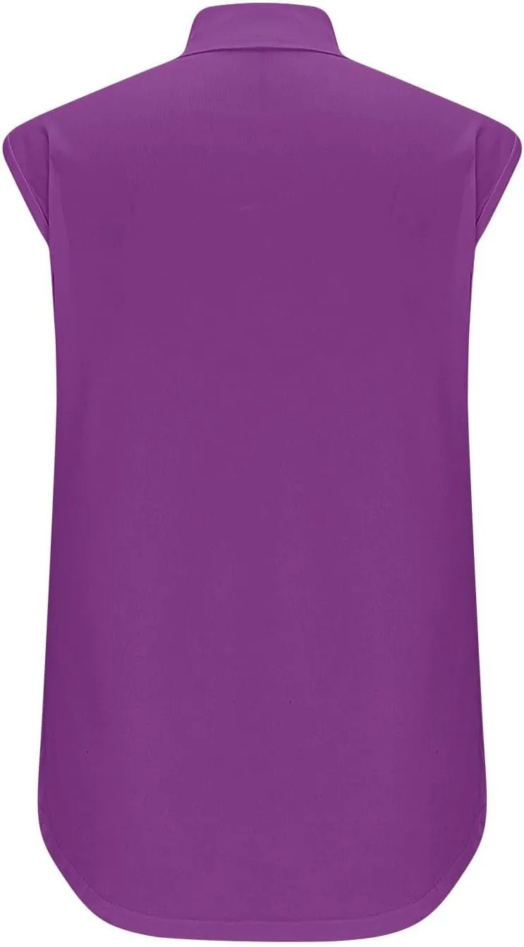 Womens Sleeveless Golf Shirts 1/4 Zip Collar Tennis Sports Tops Lightweight Quick Dry Mesh Athletic Workout Tank Tops