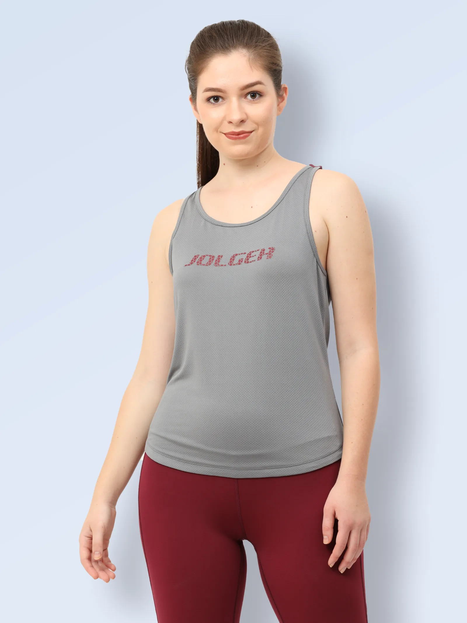 Women's Slit Back Mesh Tank Top