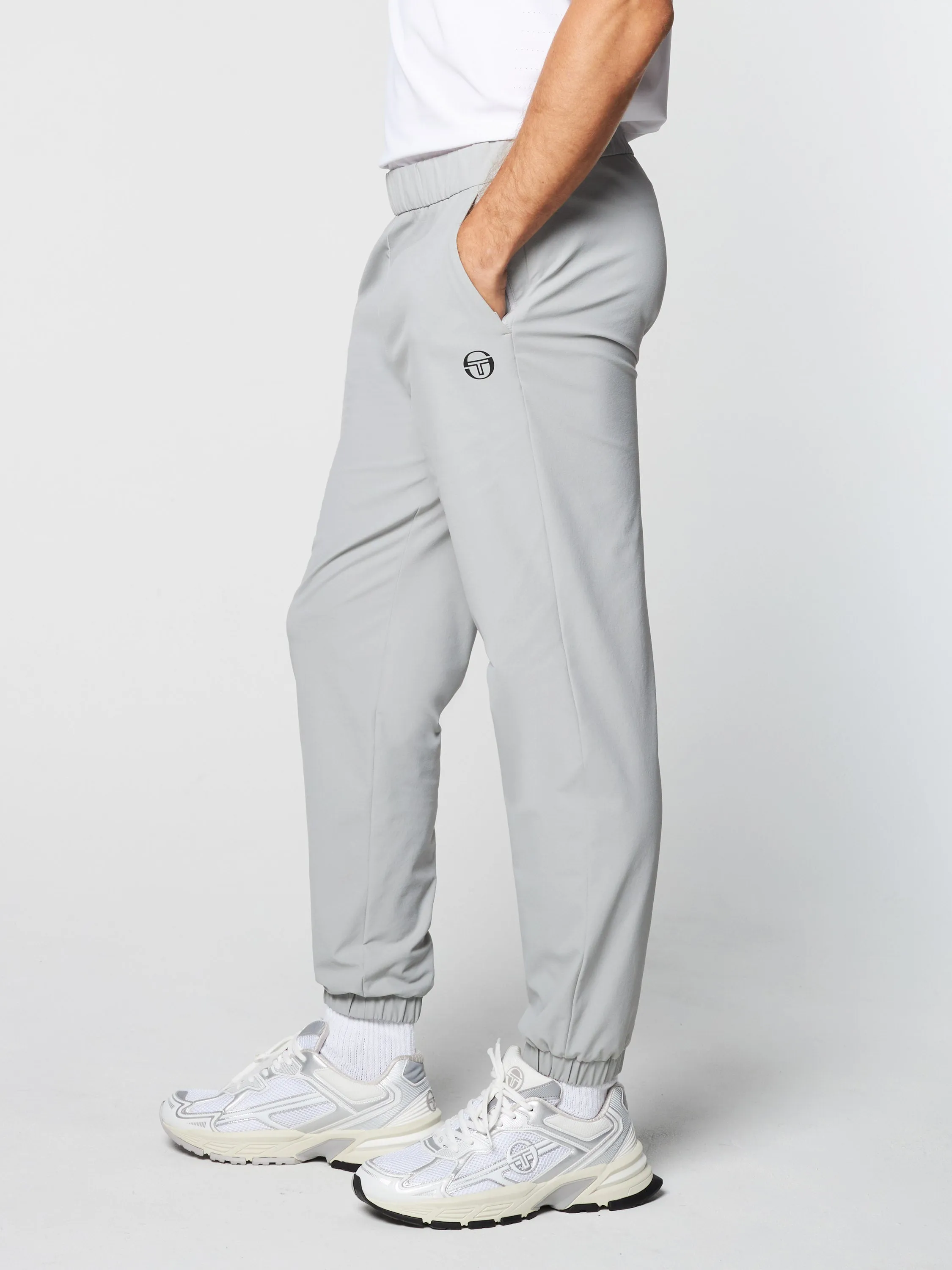 Woven Cargo Jogger Pants- Heather Grey