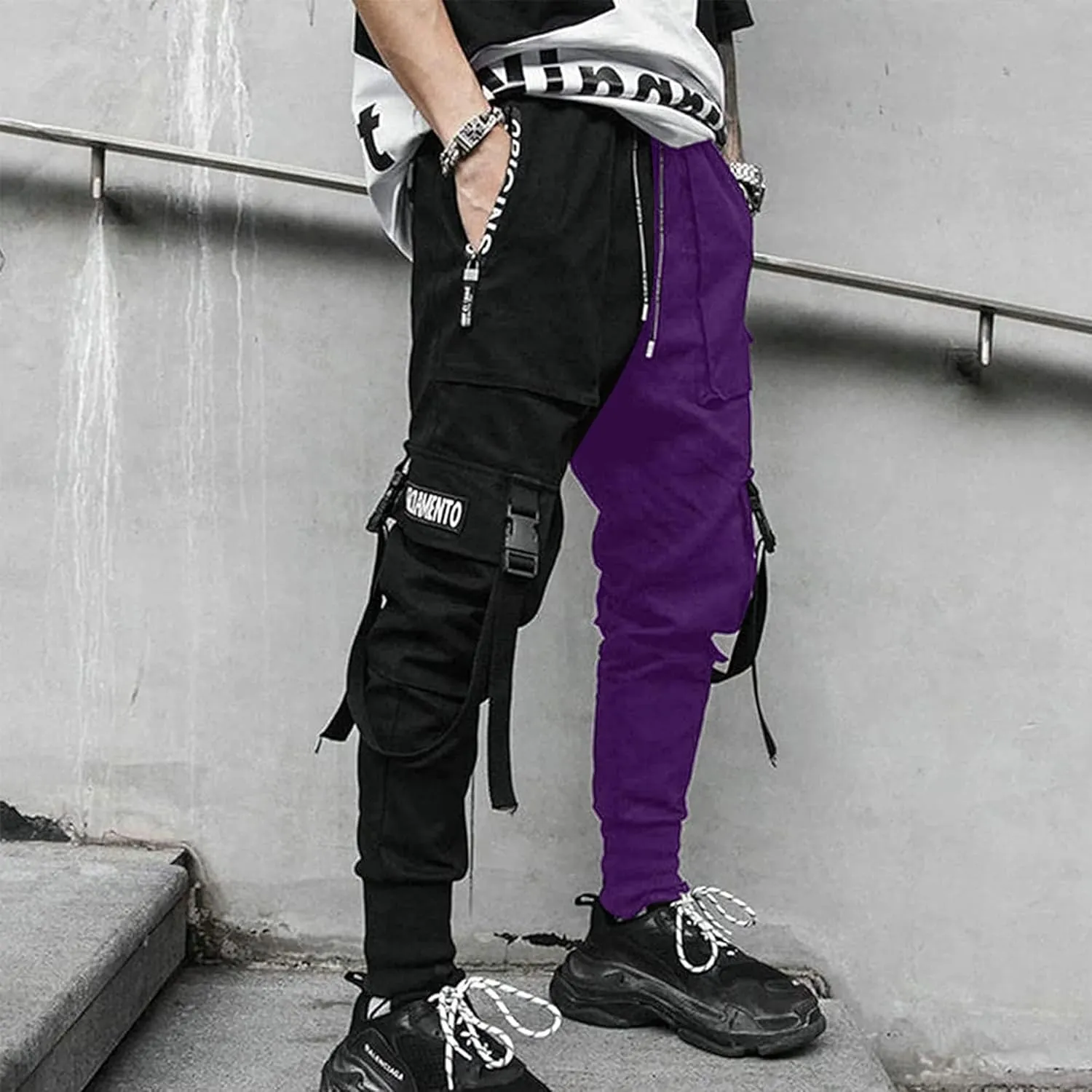 XYXIONGMAO Men's Jogger Pants Techwear Hip Hop Harem Pants Streetwear Tactical Track Pants